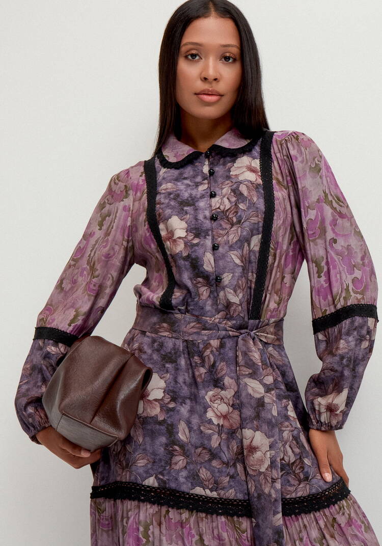 Платье с вставками кружева шир.  750, рис. 10