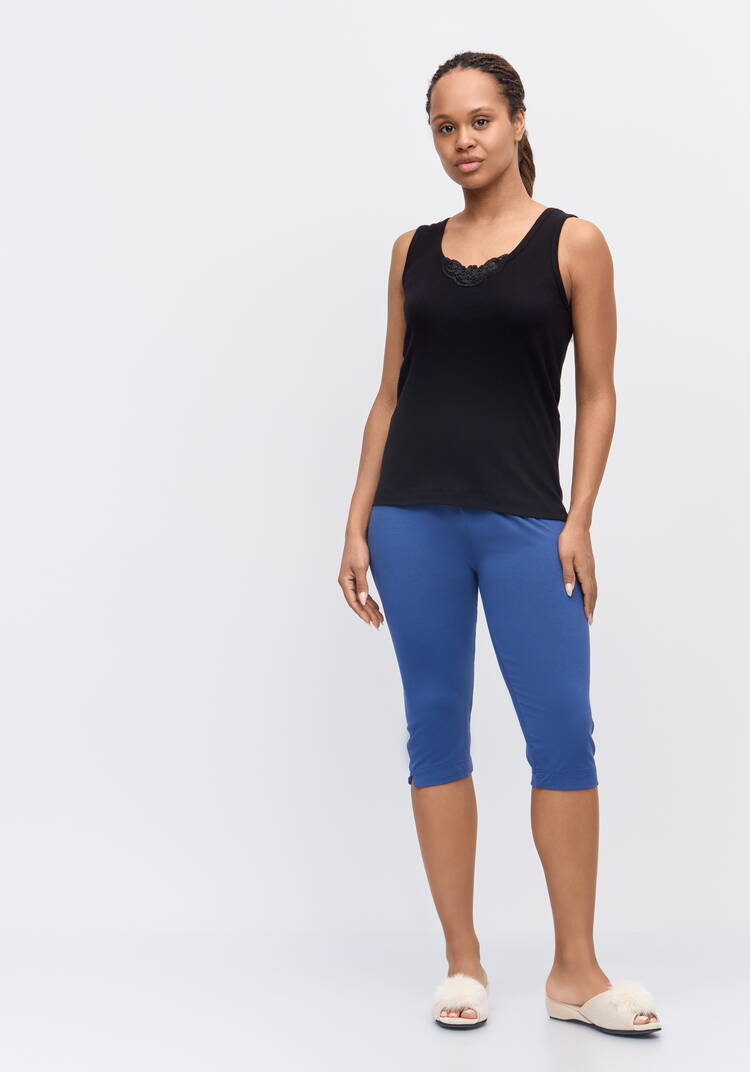 Майка из хлопка с кружевным шитьем шир.  750, рис. 10