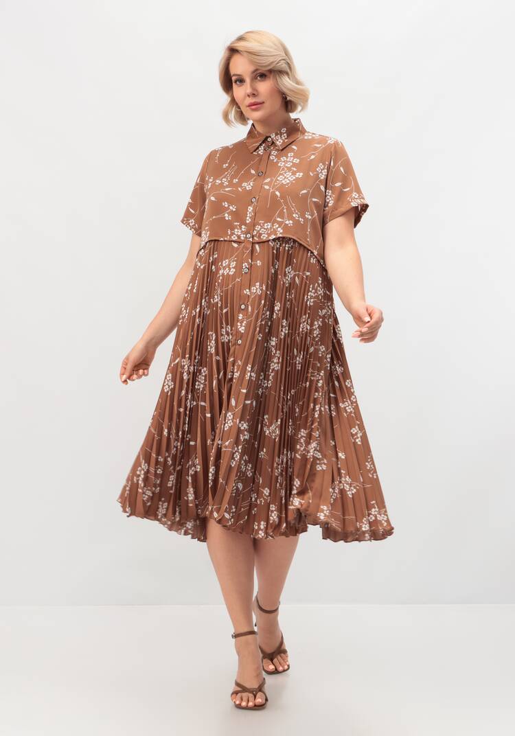 Платье  с плиссировкой шир.  750, рис. 15