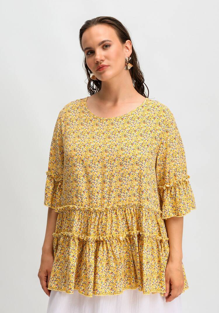 Блуза с воланом по низу и на рукавах шир.  750, рис. 10