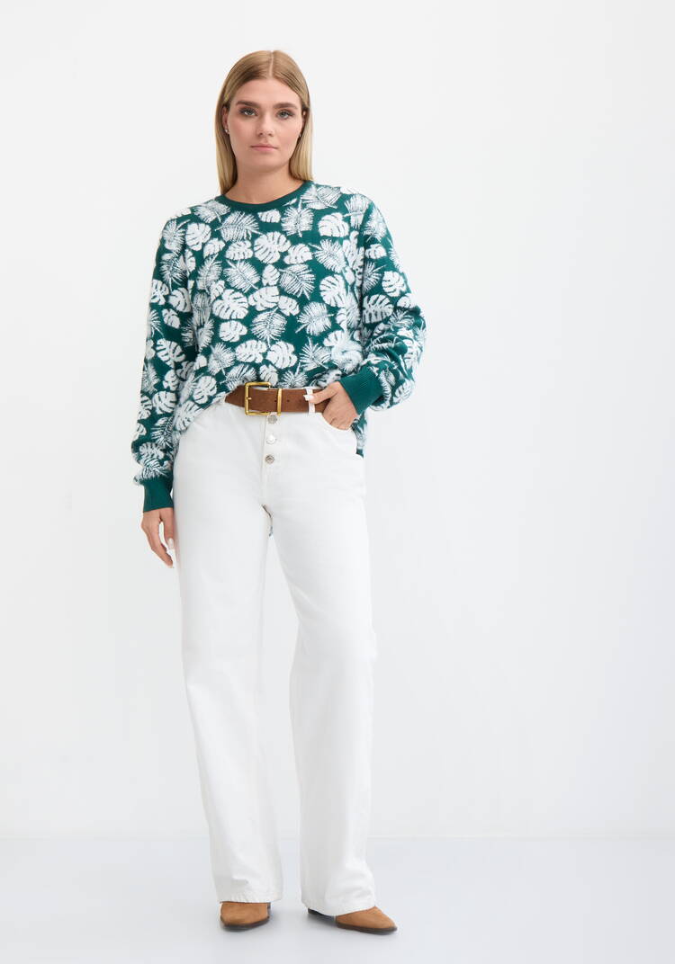 Туника пушистая с принтом шир.  750, рис. 83