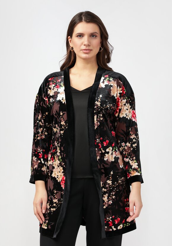 Кардиган-накидка со свободными рукавами шир.  580, рис. 4