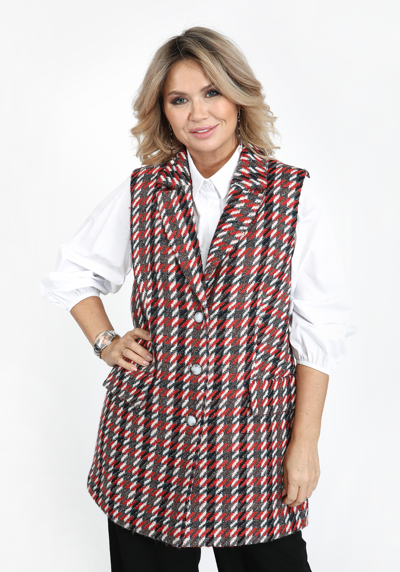 Жилет с английским воротником