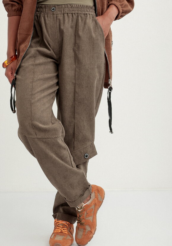 Брюки бананы вельветовые на резинке шир.  580, рис. 17