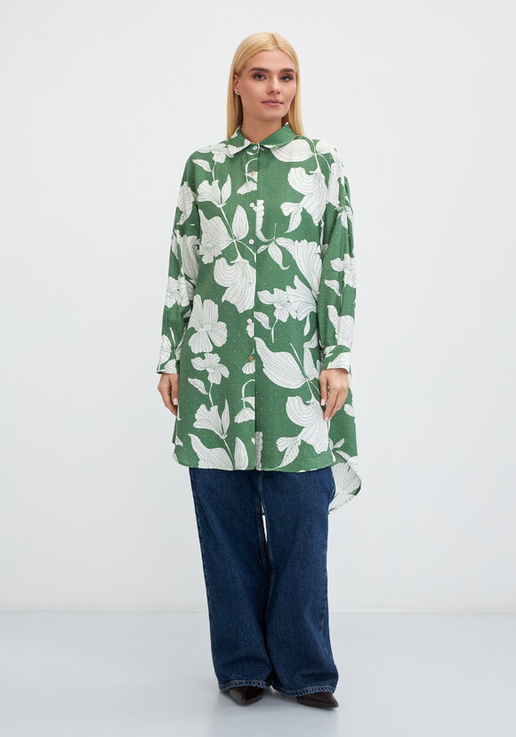 Туника с принтом на пуговицах Джейн шир.  580, рис. 16