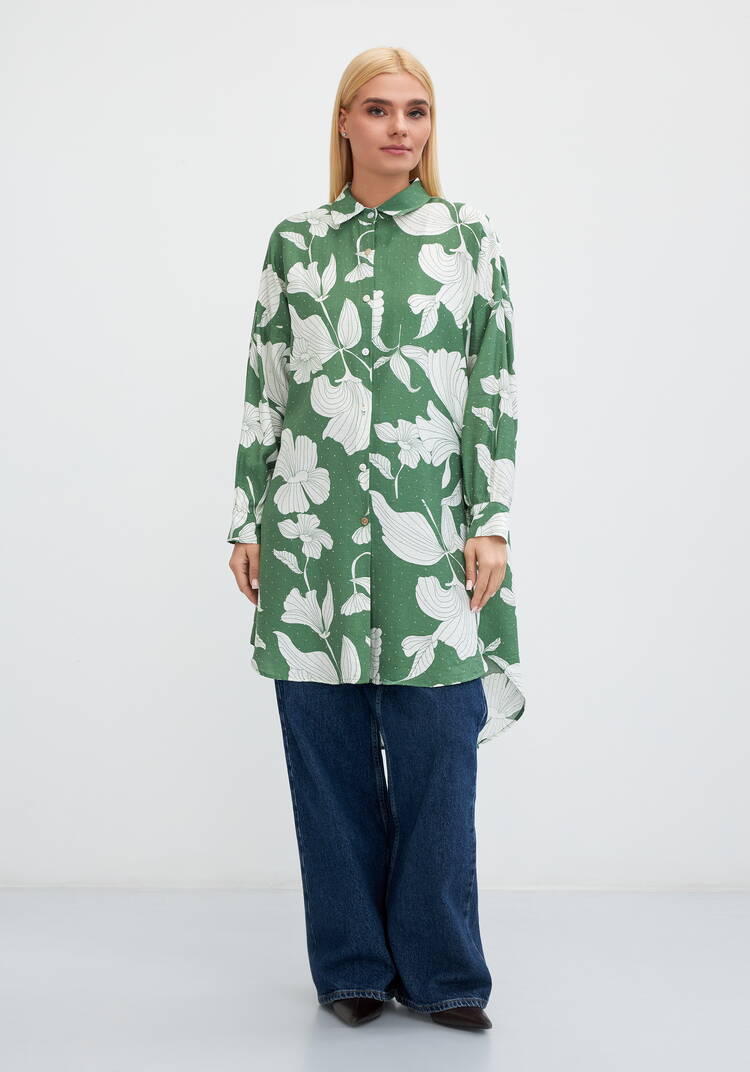 Туника с принтом на пуговицах Джейн шир.  750, рис. 16