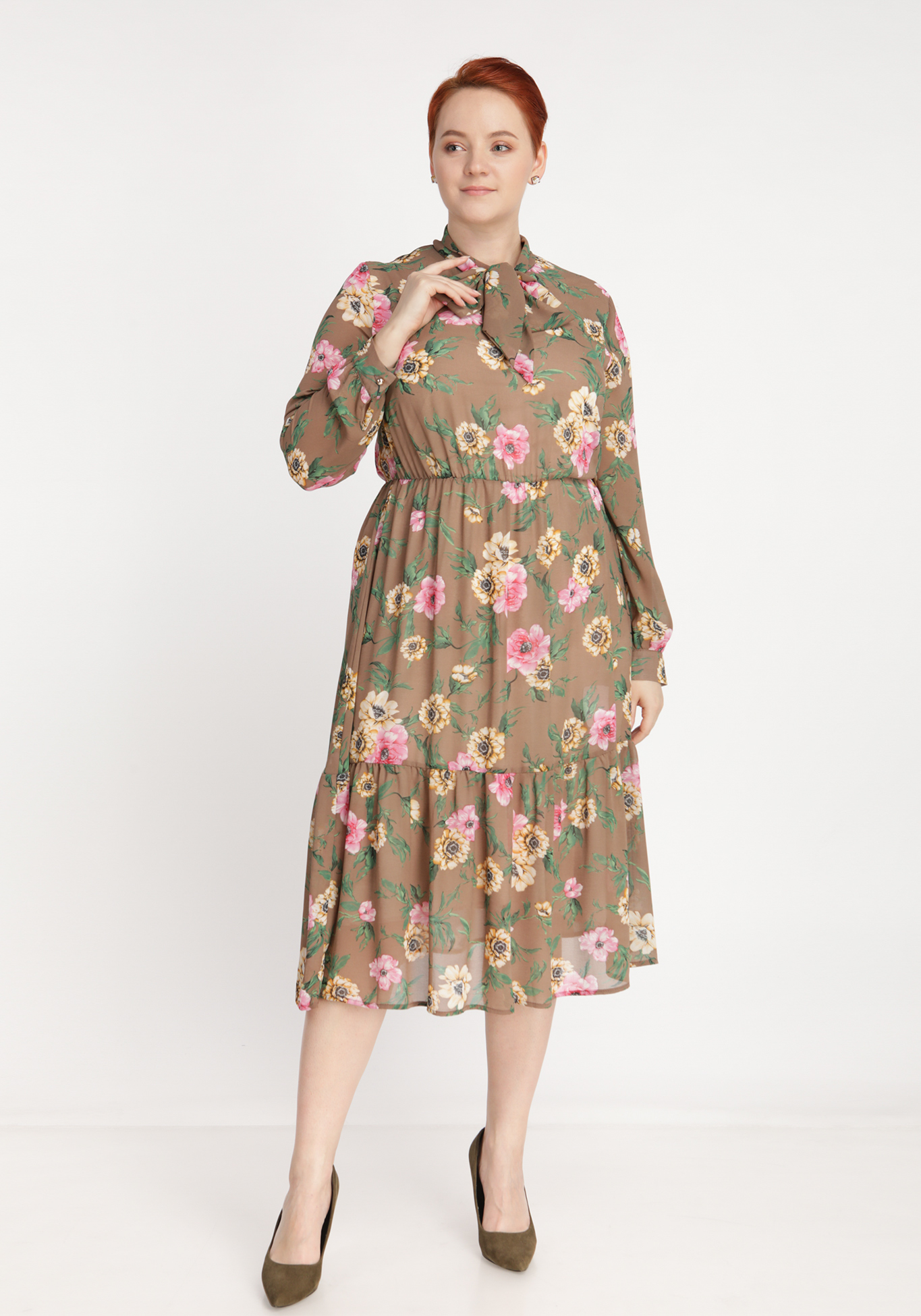 Платье на резинке с принтом цветы силиконовый чехол на meizu u20 мейзу ю20 с принтом цветы серени