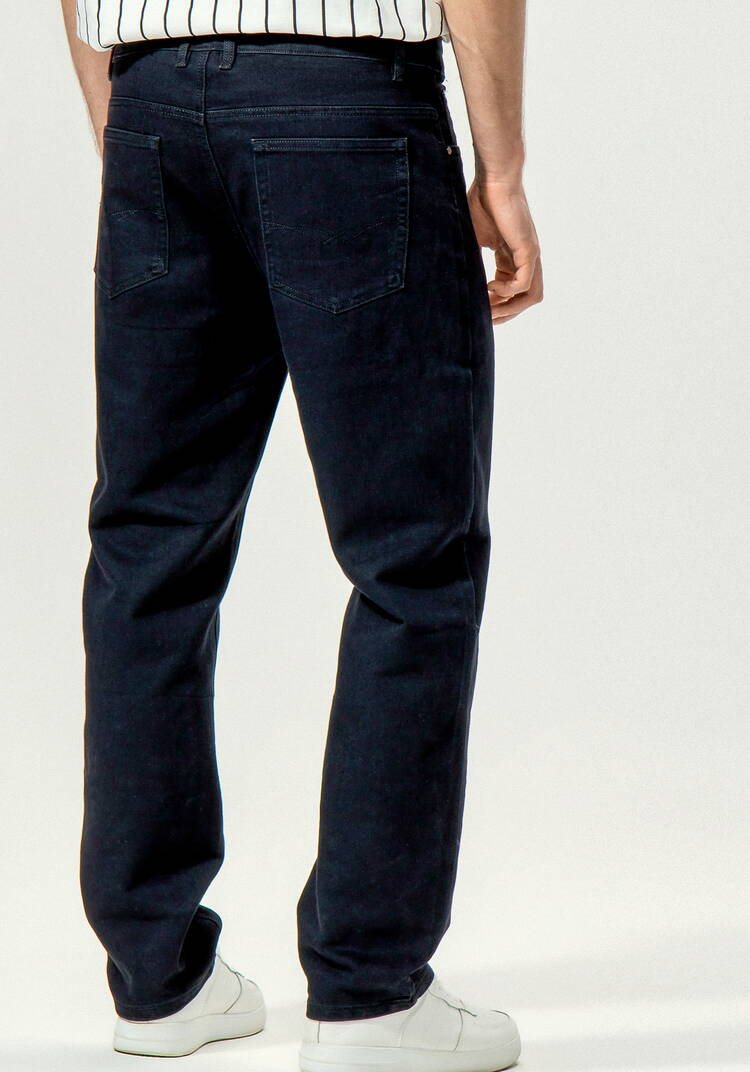 Брюки прямые из джинсовой ткани с карманами шир.  750, рис. 19