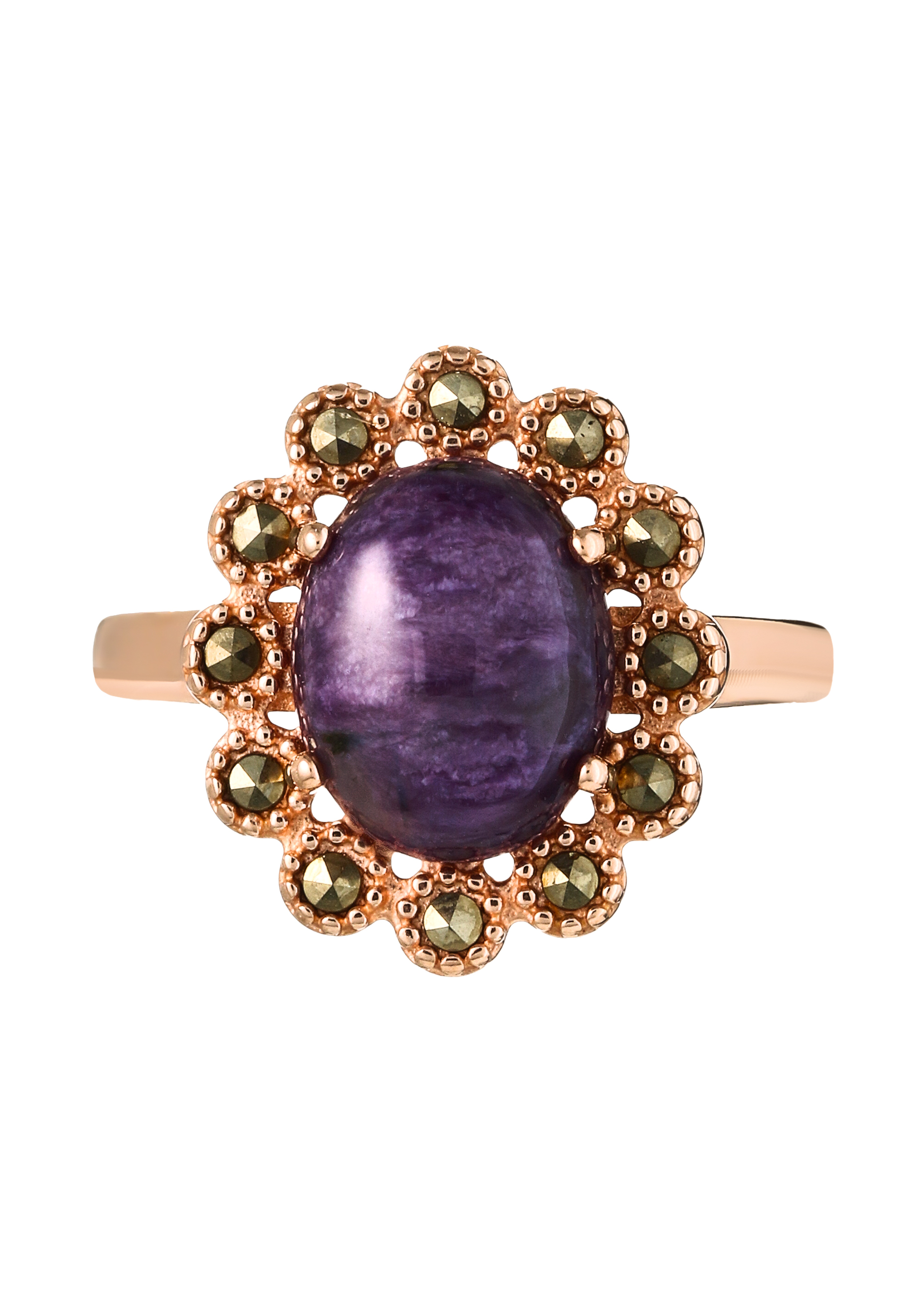 Кольцо серебряное "Загадочный флёр" Серебряный Дом, цвет фиолетовый, размер 18 перстень - фото 2