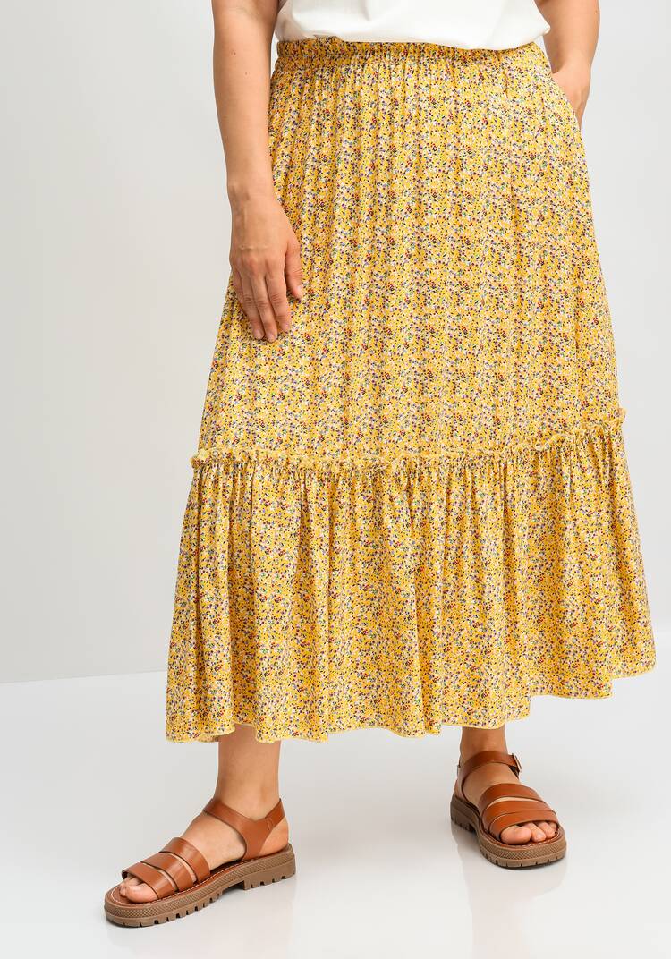 Юбка на резинке и с воланом по низу шир.  750, рис. 10