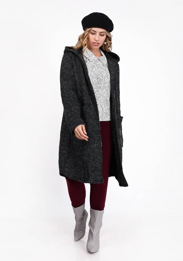 Пальто расклешенного кроя с капюшоном шир.  750, рис. 3