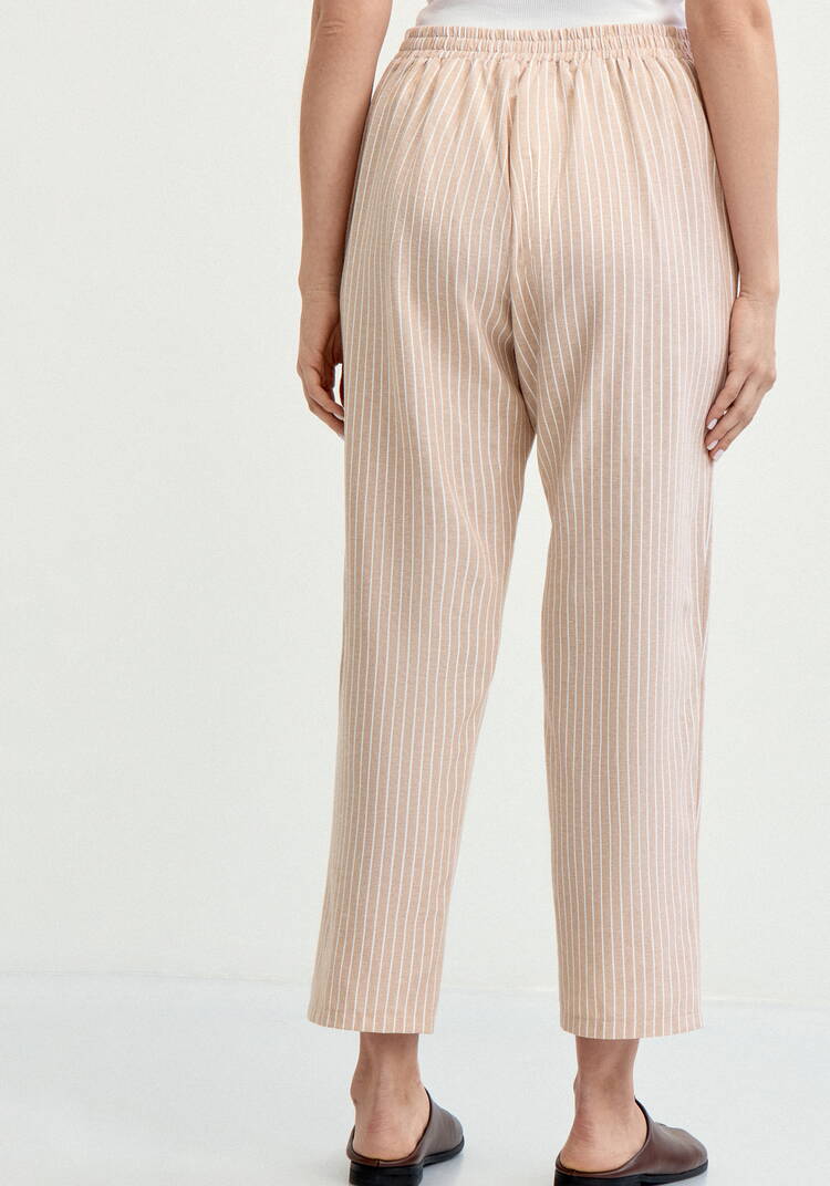 Брюки зауженные в полоску шир.  750, рис. 3