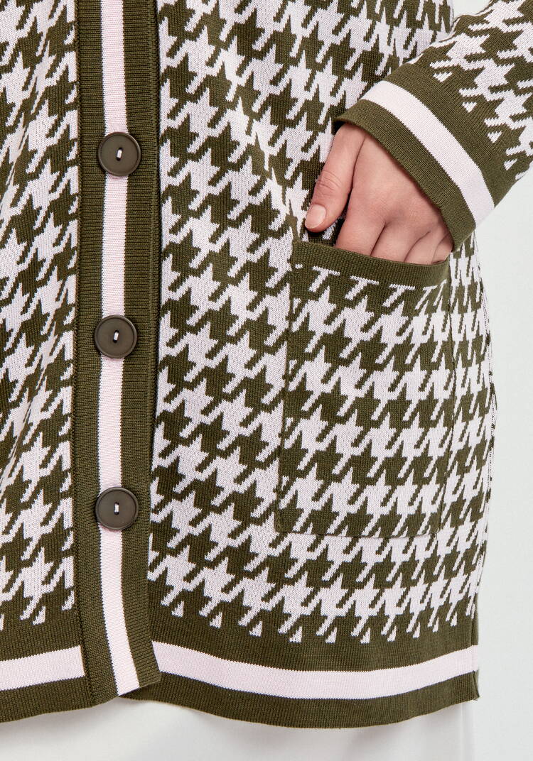 Кардиган Гусиная лапка шир.  750, рис. 6