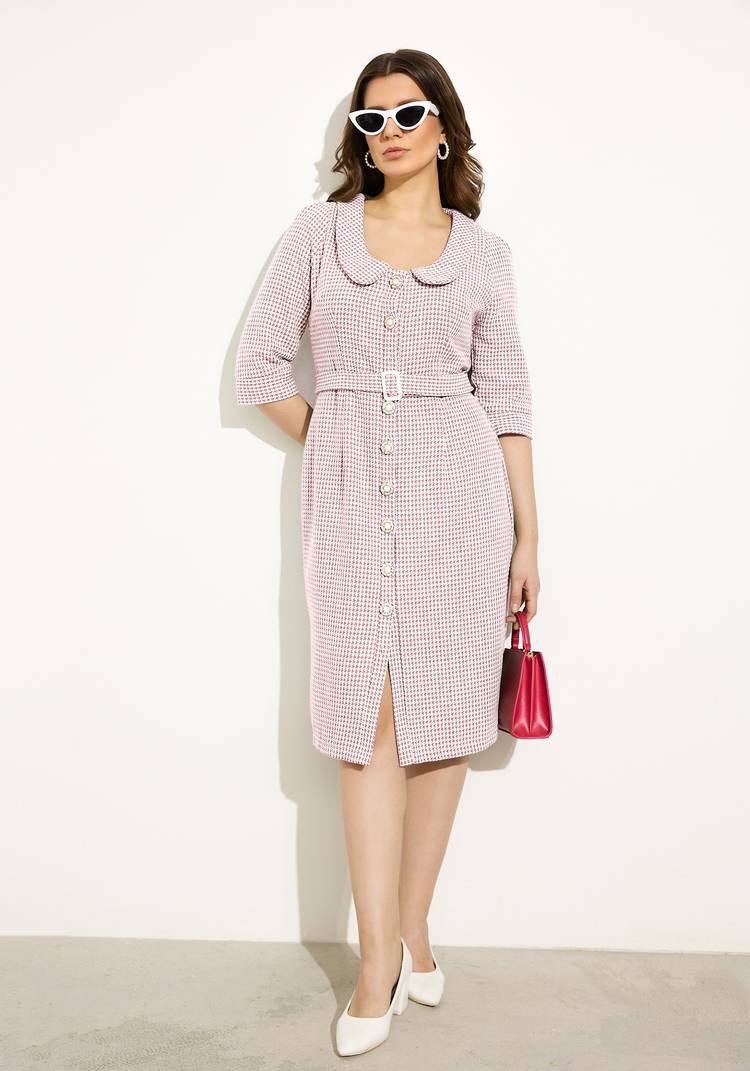 Платье на пуговицах с поясом в комплекте шир.  750, рис. 10