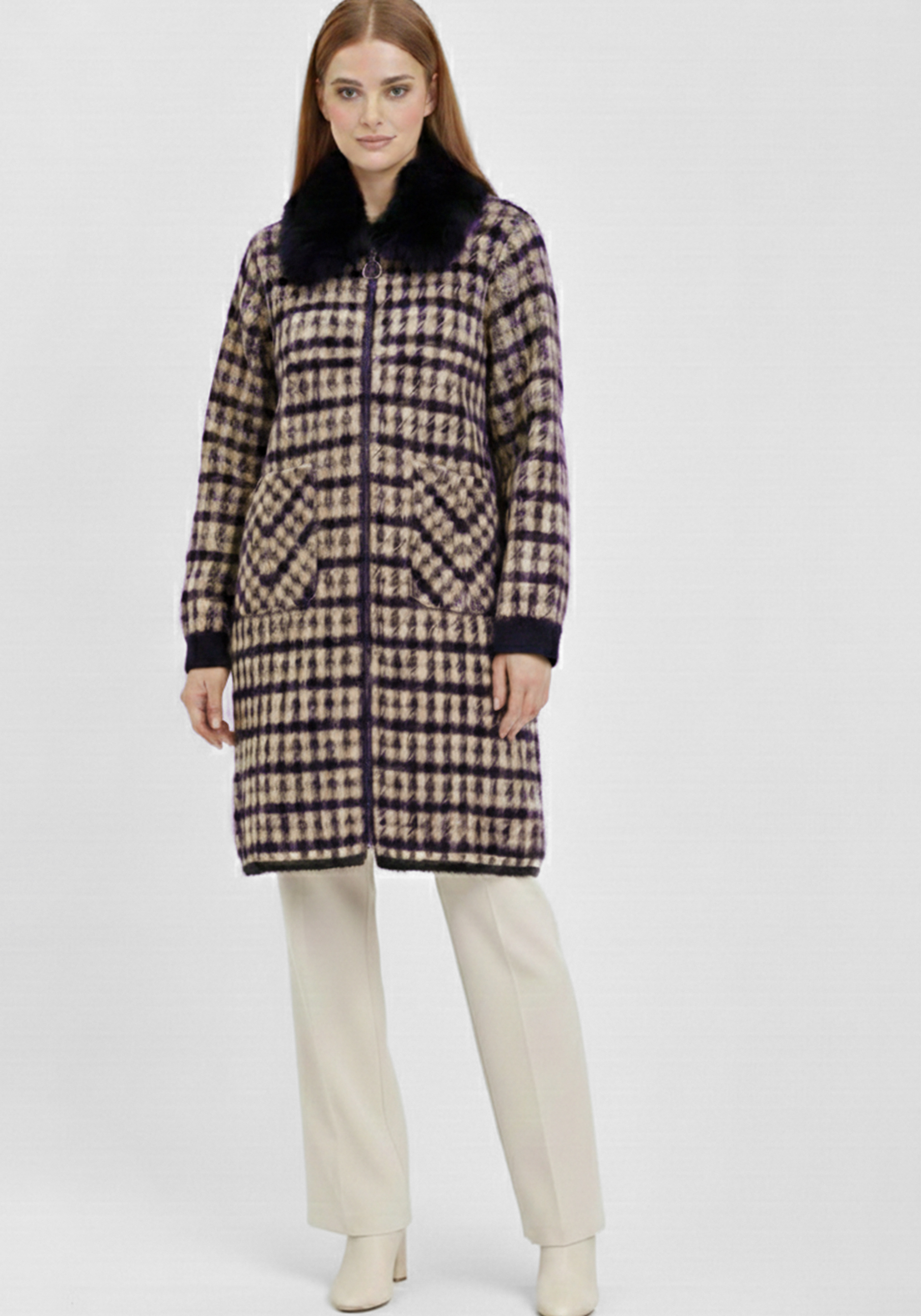 Пальто с отстегивающимся мехом 5999₽