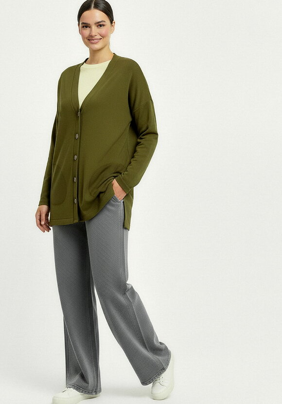 Кардиган на пуговицах утепленный шир.  580, рис. 36