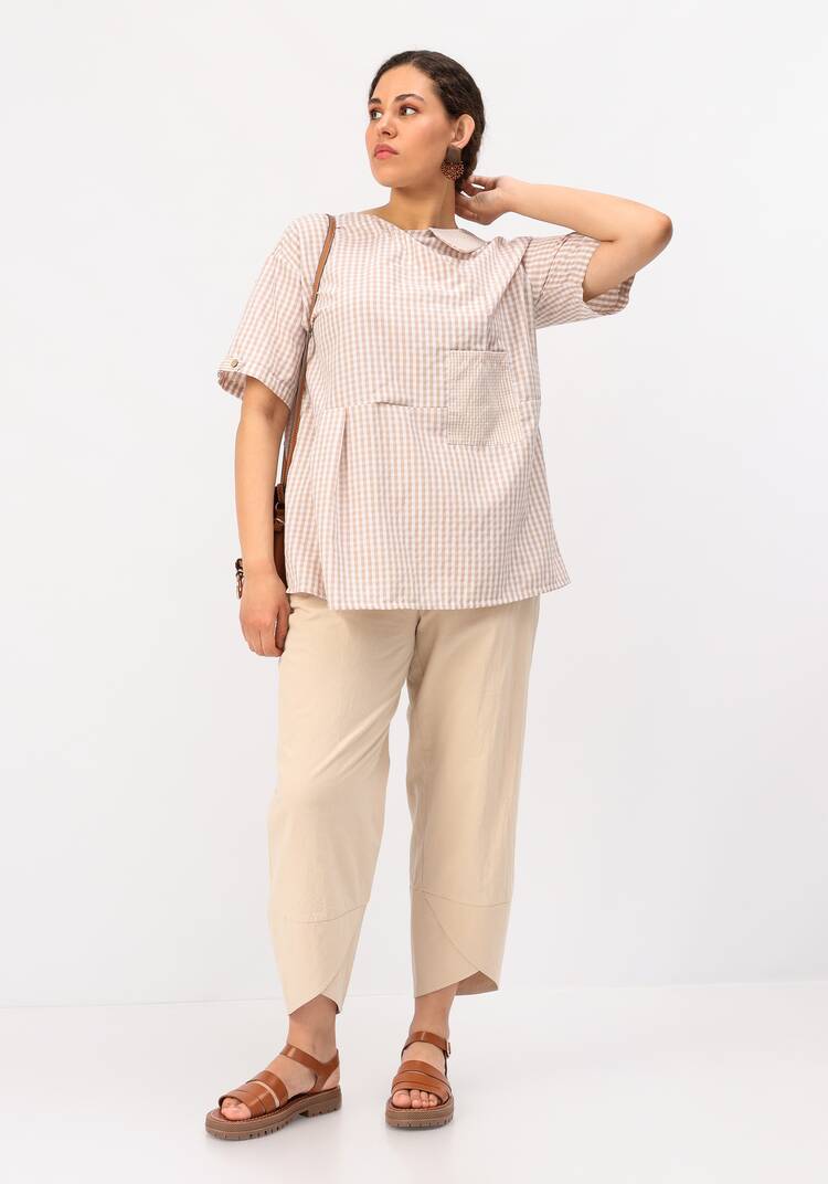 Блуза оригинального дизайна и свободного кроя шир.  750, рис. 7