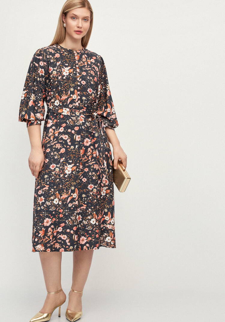 Платье с принтом по рукавам Герда шир.  750, рис. 17