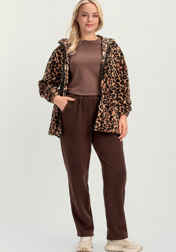 Брюки прямые из флиса на резинке шир.  580, рис. 8