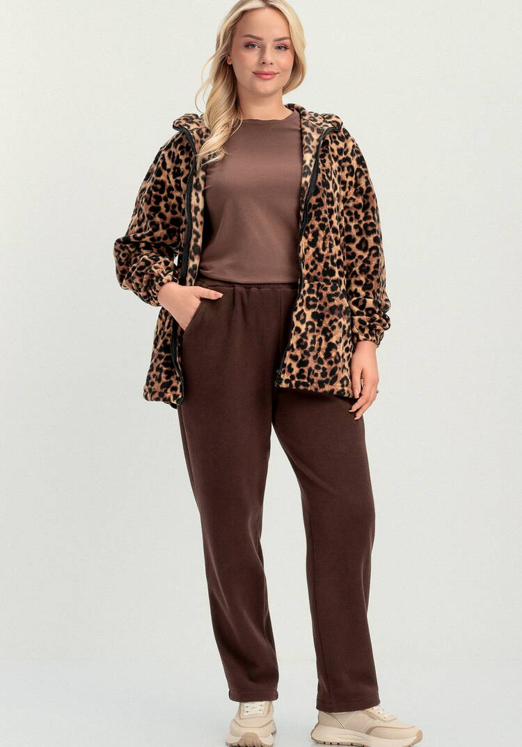 Брюки прямые из флиса на резинке шир.  750, рис. 8