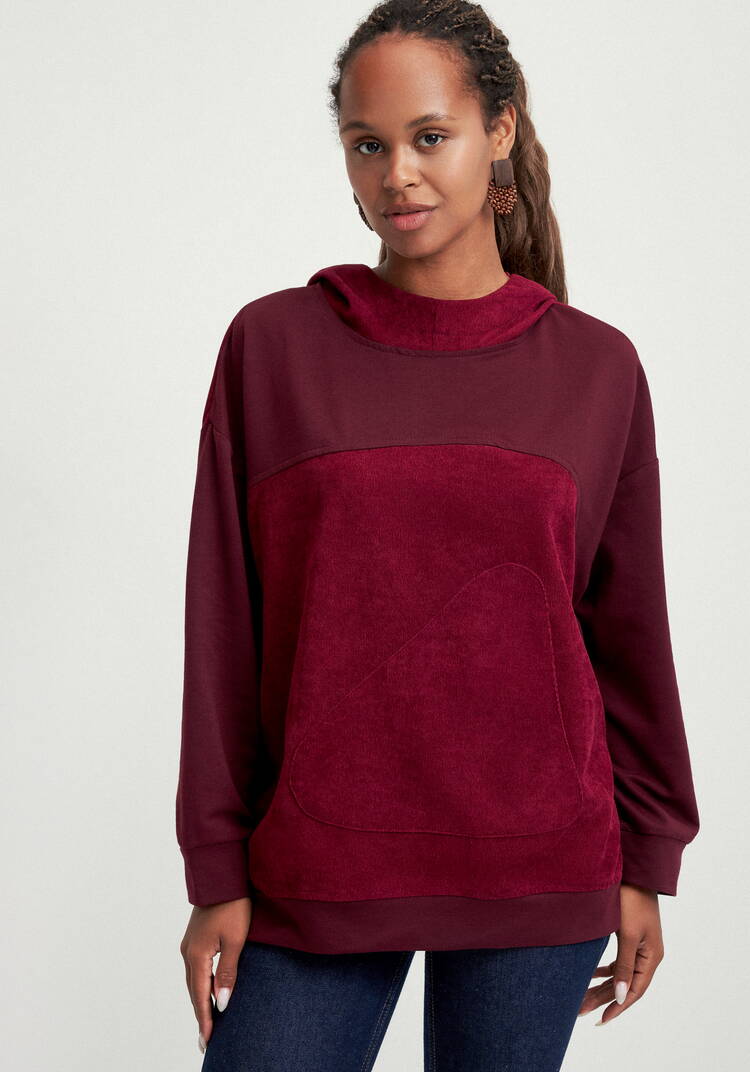 Худи оверсайз комбинированное шир.  750, рис. 21