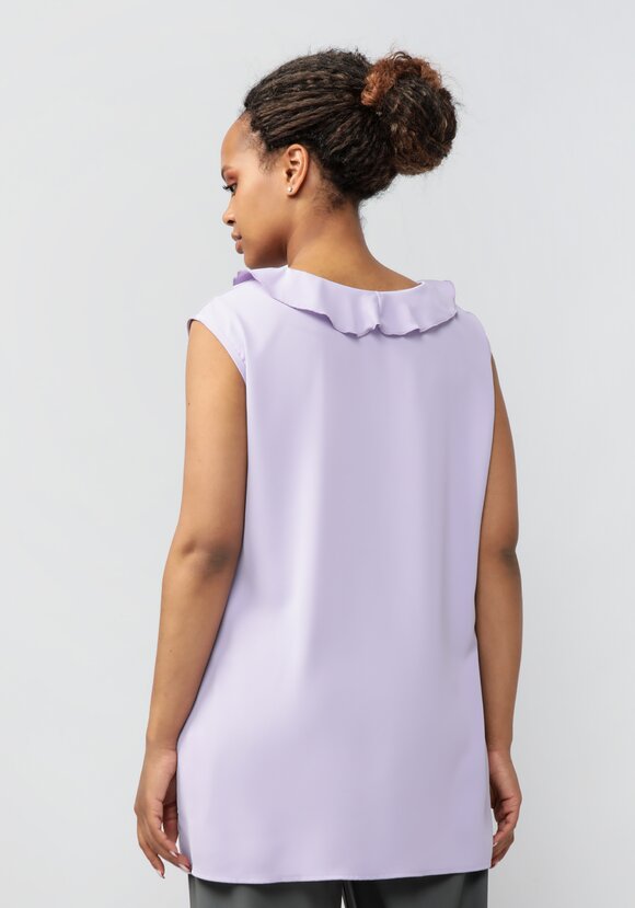 Блуза с коротким рукавом и рюшей шир.  580, рис. 8