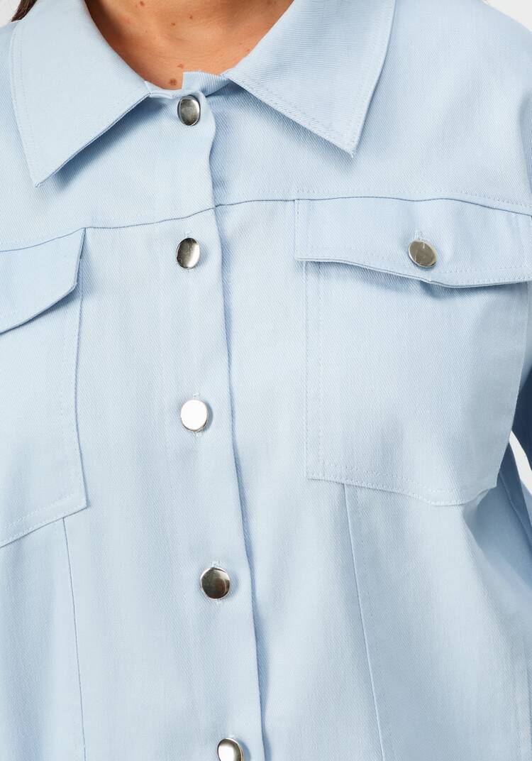 Джинсовая куртка на железных пуговицах шир.  750, рис. 5