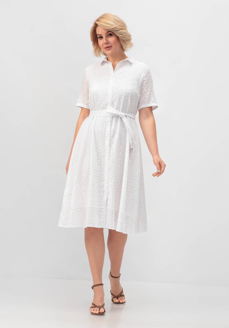 Платье из хлопка с поясом шир.  750, рис. 1