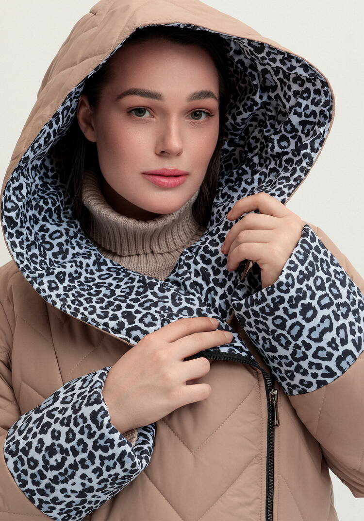 Куртка стеганая с анималистичным принтом шир.  750, рис. 16