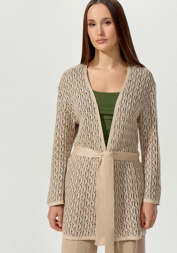 Кардиган ажурной вязки шир.  580, рис. 4