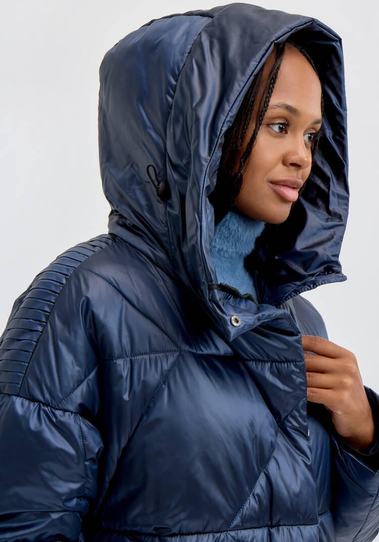 Пальто зимнее с мерцающей тканью шир.  750, рис. 5