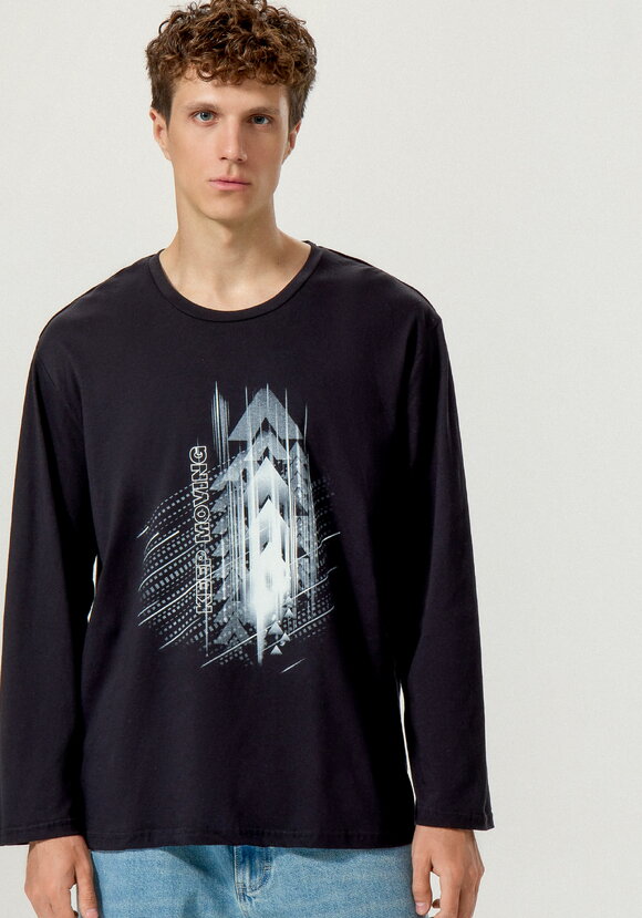 Комплект мужских лонгсливов с принтом шир.  580, рис. 13