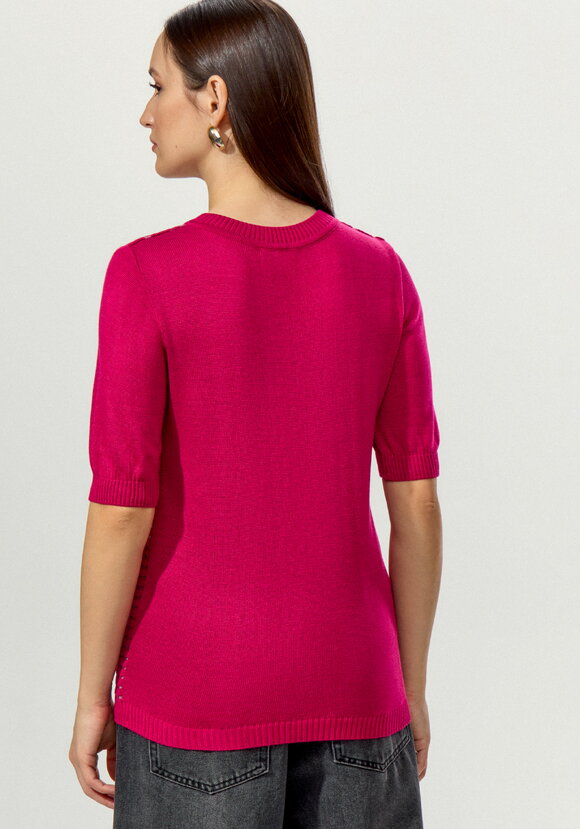 Джемпер с передней полочкой ажурной вязки шир.  580, рис. 18