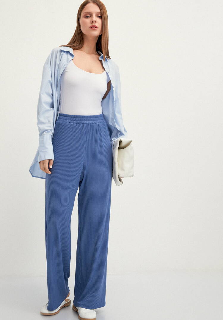 Брюки свободного кроя в рубчик шир.  750, рис. 24