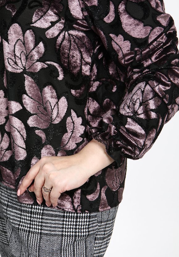 Блуза Бархатная роза шир.  580, рис. 8