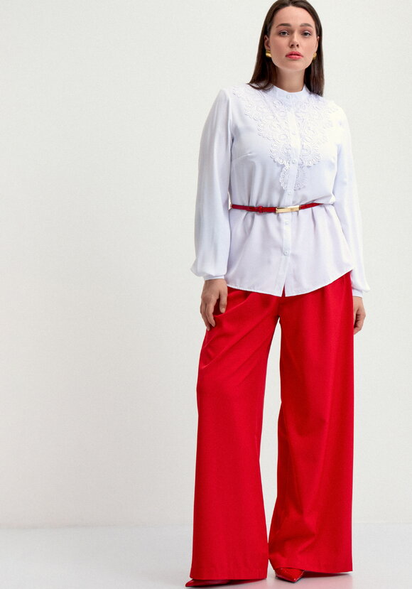 Рубашка с кружевной вставкой на груди шир.  580, рис. 2