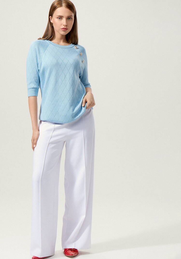 Джемпер с эффектными пуговицами по полочке шир.  750, рис. 9