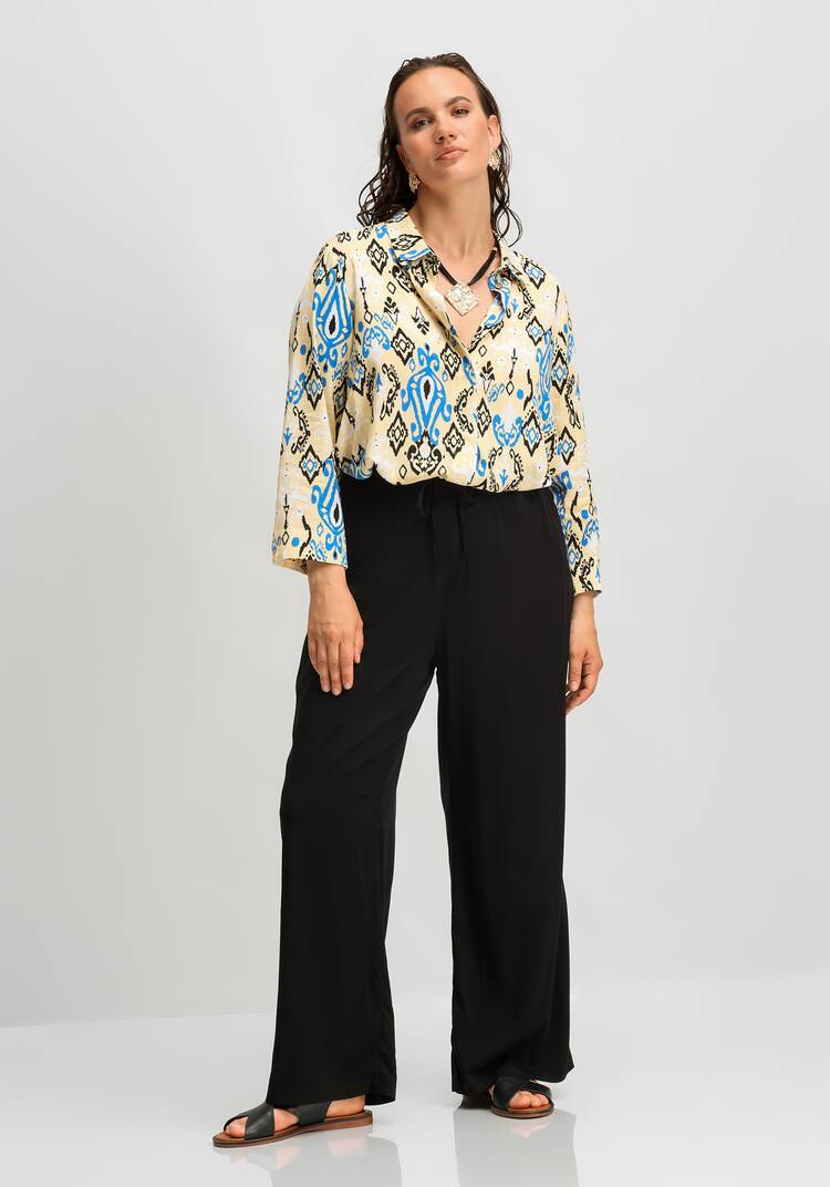 Брюки палаццо с резинкой на поясе шир.  750, рис. 7