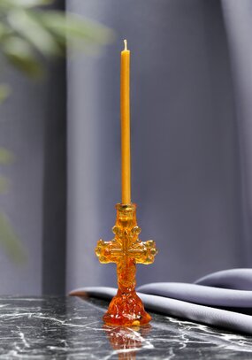 Подсвечник янтарный