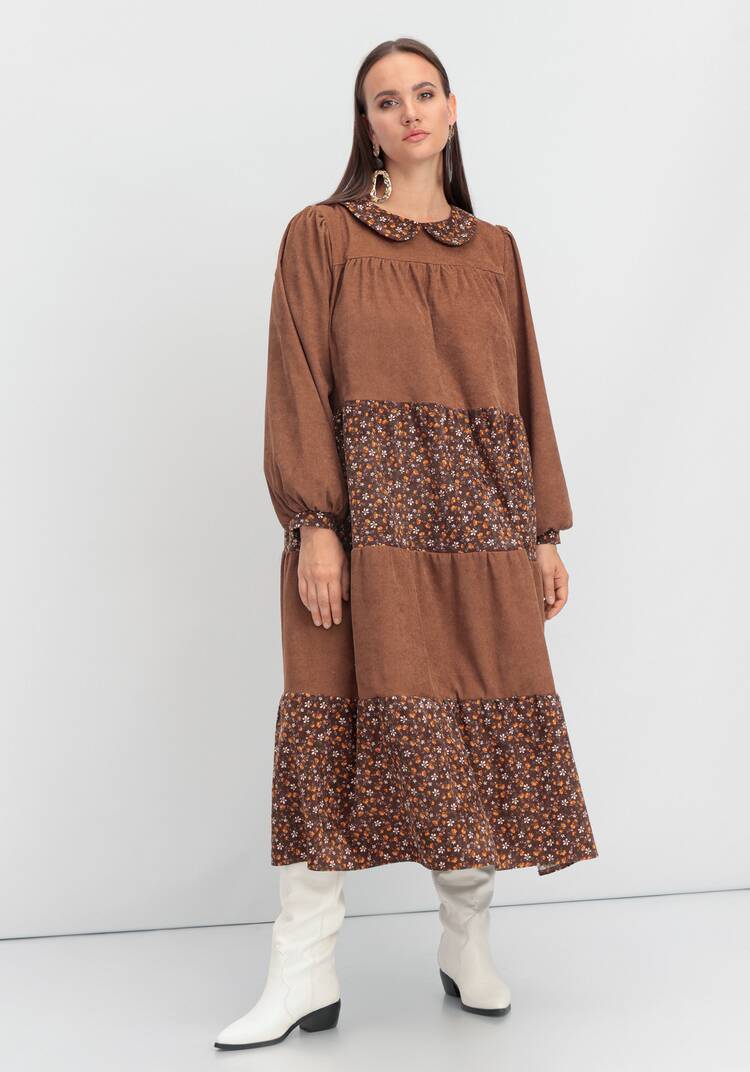 Платье из микровельвета ярусное шир.  750, рис. 18