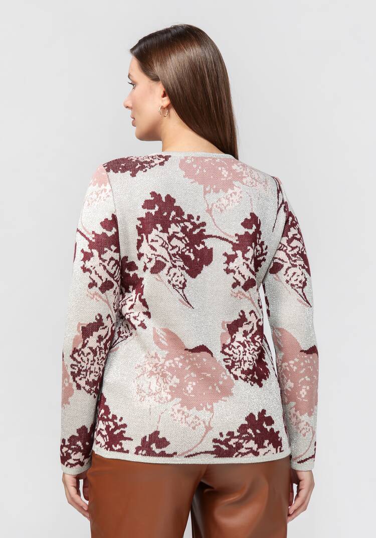 Свитер с растительным принтом и метанитью шир.  750, рис. 11