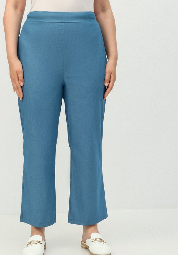 Брюки прямого кроя хлопковые шир.  580, рис. 4