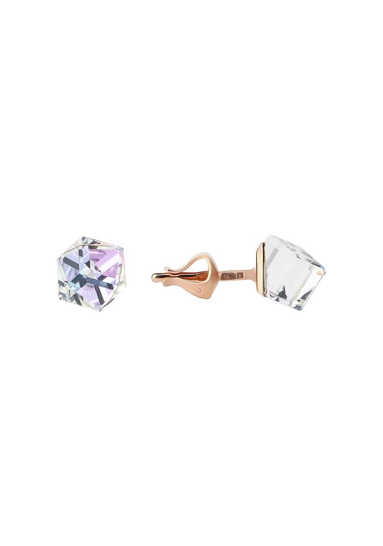 Серьги-пуссеты серебряные Модный образ шир.  750, рис. 2