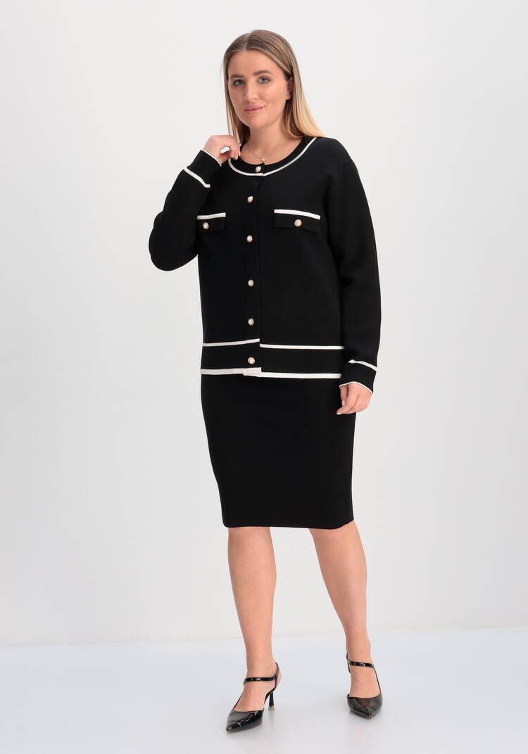 Костюм в стиле олд мани (пиджак и юбка) шир.  750, рис. 12