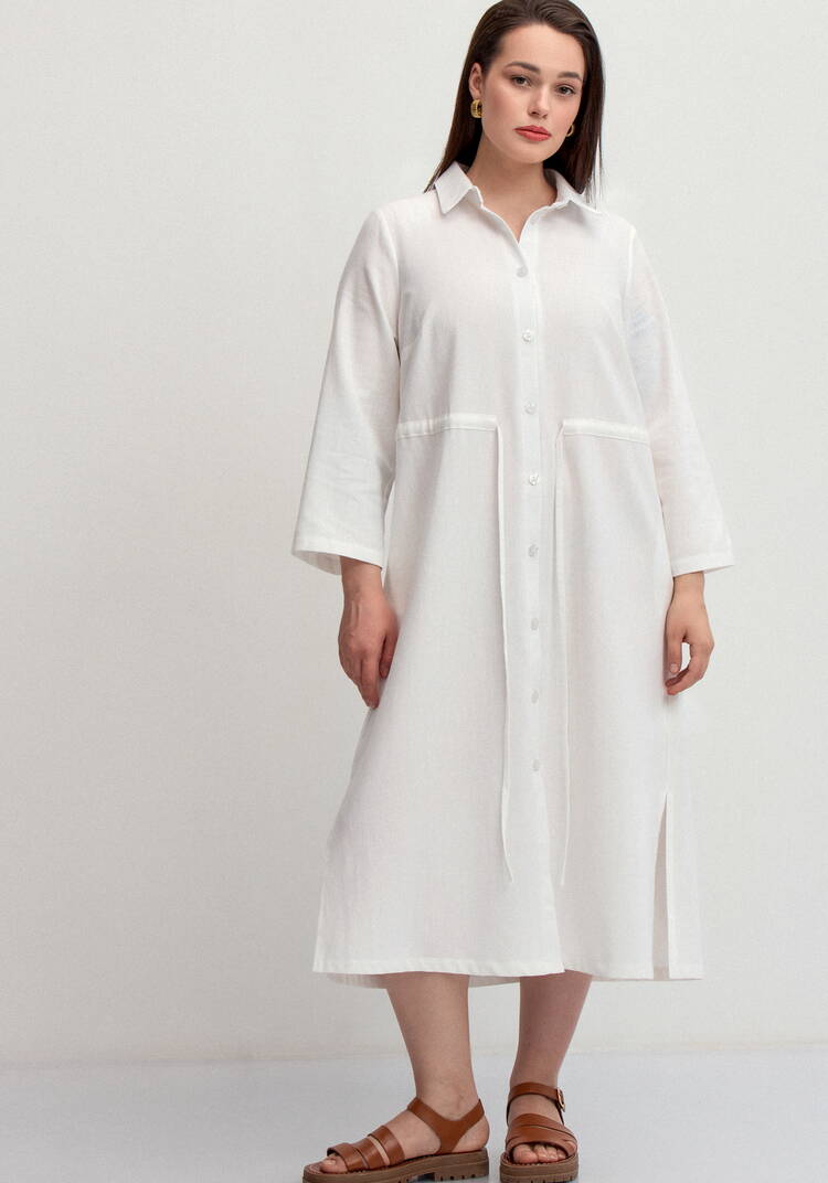 Платье-рубашка изо льна шир.  750, рис. 27