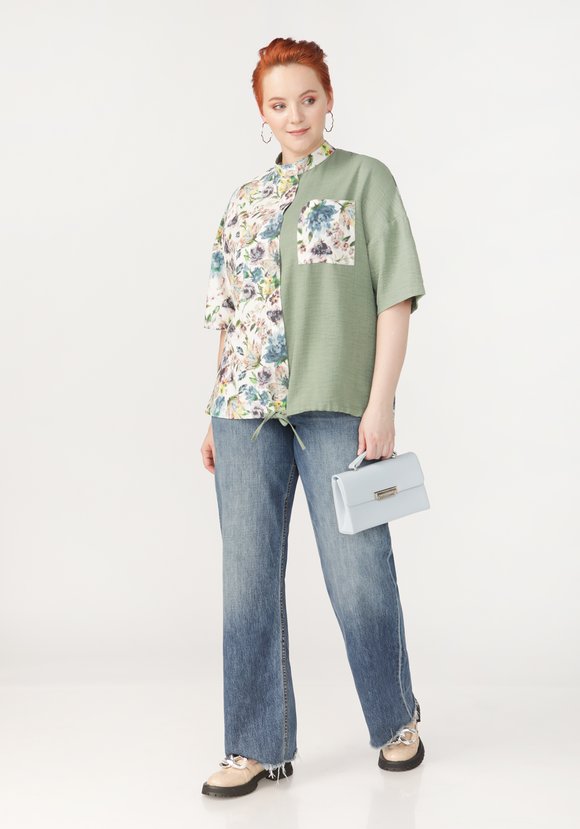 Блуза Весеннее настроение шир.  580, рис. 3