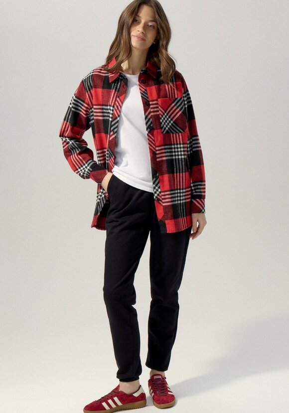 Рубашка в клетку с принтом на спине шир.  580, рис. 5