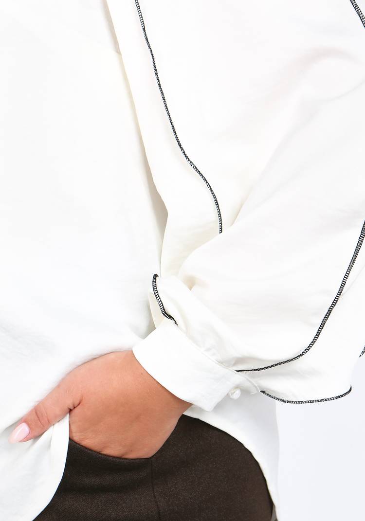 Блуза с рельефными рукавами шир.  750, рис. 4