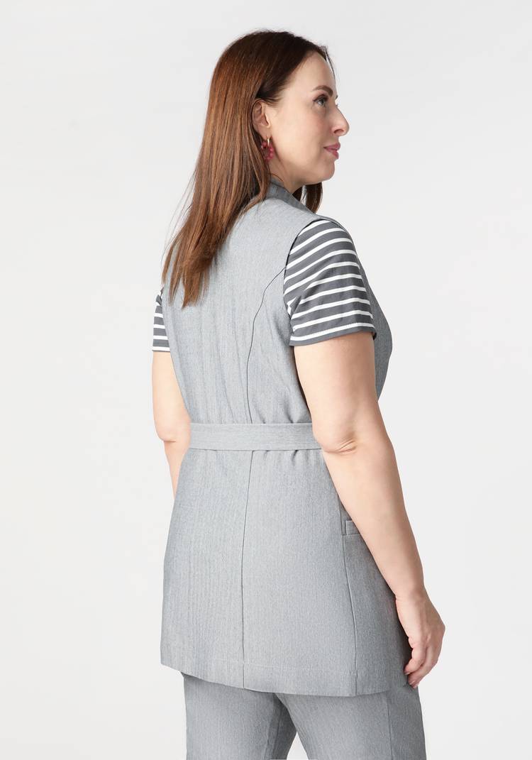 Жилет двубортный однотонный шир.  750, рис. 11