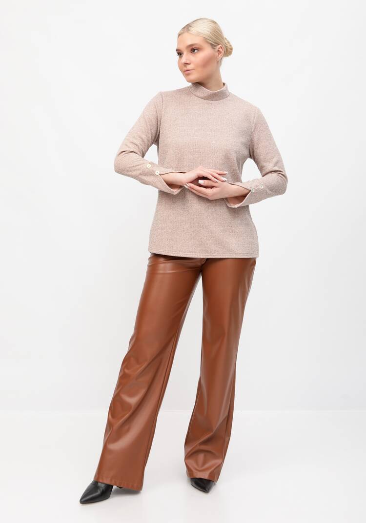 Водолазка в рубчик с люрексом шир.  750, рис. 26